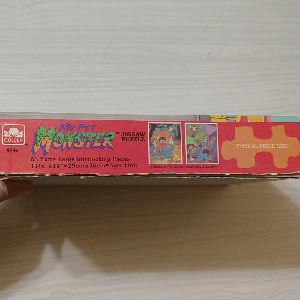 Vintage 1986 My Pet Monster 63 Piece Jigsaw Puzzle Set (Complete)